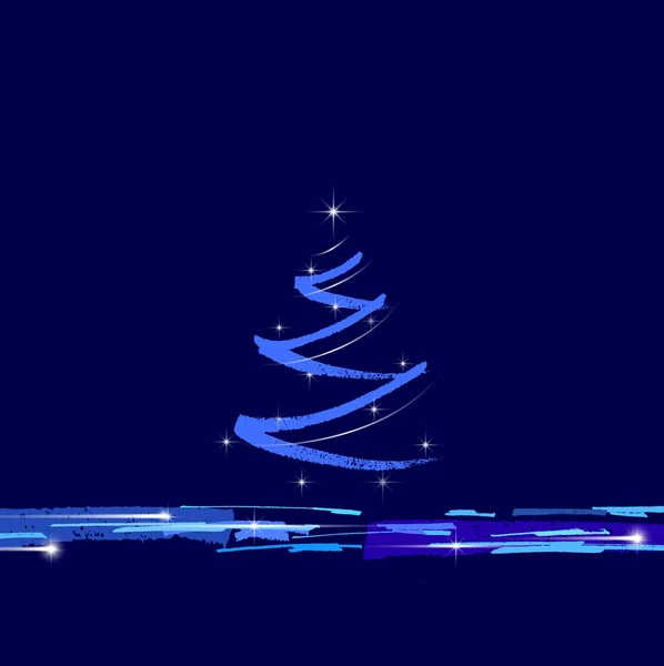 圣诞新年蓝色 — 图库矢量图片
