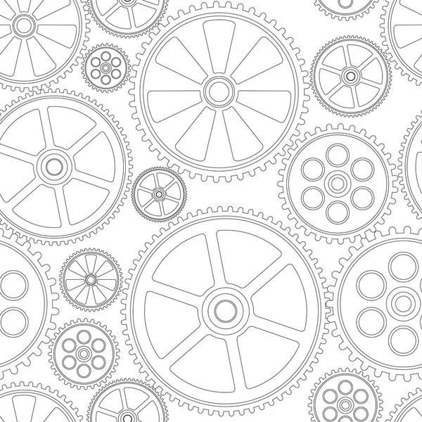 Tok dokumentů vzor gears — Stockový vektor