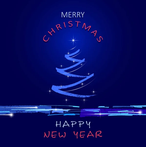 Christmas new year blue00 — Stock Vector