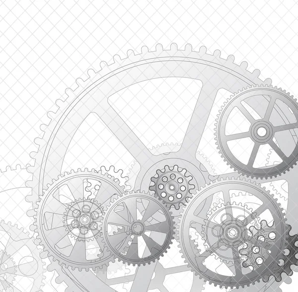 Gears on a white 01a — Stock Vector