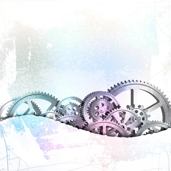 Colored gears 01 — Stock Vector