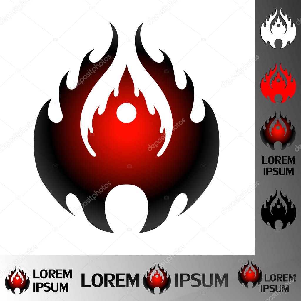 sign of fire, stylized logo(Slavic symbol)