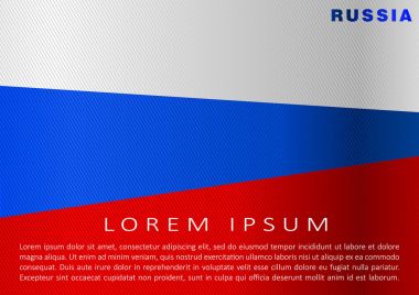 (beyaz-mavi-kırmızı kumaş dokusu ile Rusya'nın yatay bayrak)
