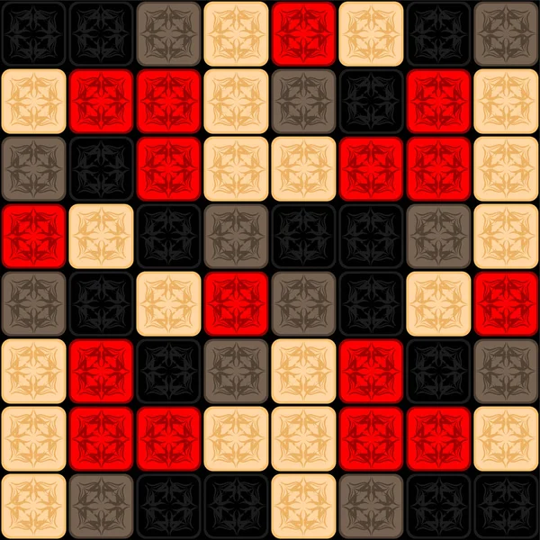 Ομαλή Υφή Μορφή Πολύχρωμα Τετράγωνα Πλακάκια Στολίδι Μωσαϊκό — Διανυσματικό Αρχείο