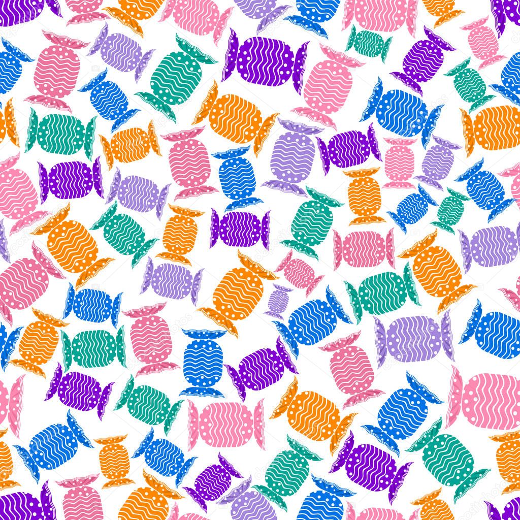Seamless Texture Candy Wrappers Different Pastel Colors White ...