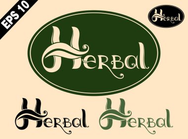 bir el yazısı bitkisel yazıt dekore edilmiş çiçek öğeleri, yaprak, swirls ve bitkilerin dalları ile