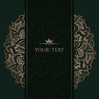 Mandala Lüks Arkaplan, düğün davetiyesi için süs şablonu, kitap kapağı, broşür, kartpostal, arkaplan, duvar kağıdı, dekorasyon, yeşil ve koyu yeşil