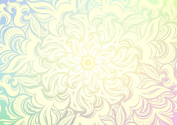 Dreamy Gradient Wallpaper Mandala Pattern Vector Background Yoga Meditation Poster — Stock Vector