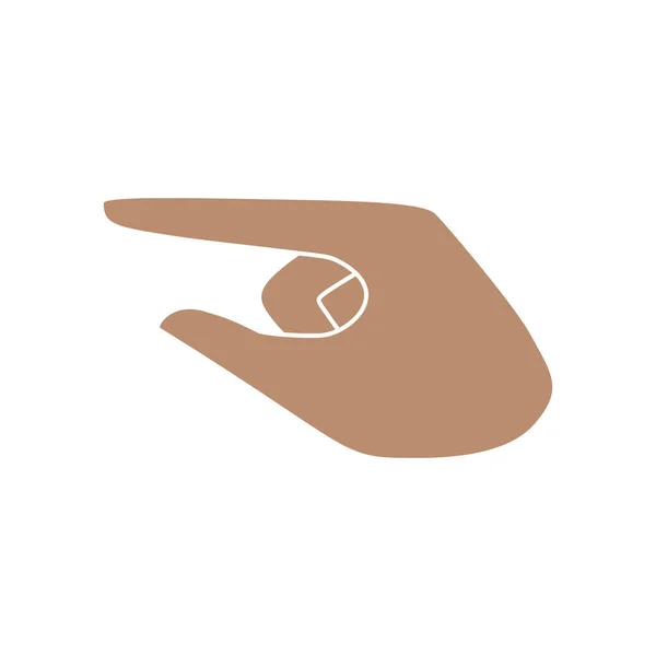 Manos Gesto Emoji Pinching Hand Ilustración Vectorial Aislada — Archivo Imágenes Vectoriales