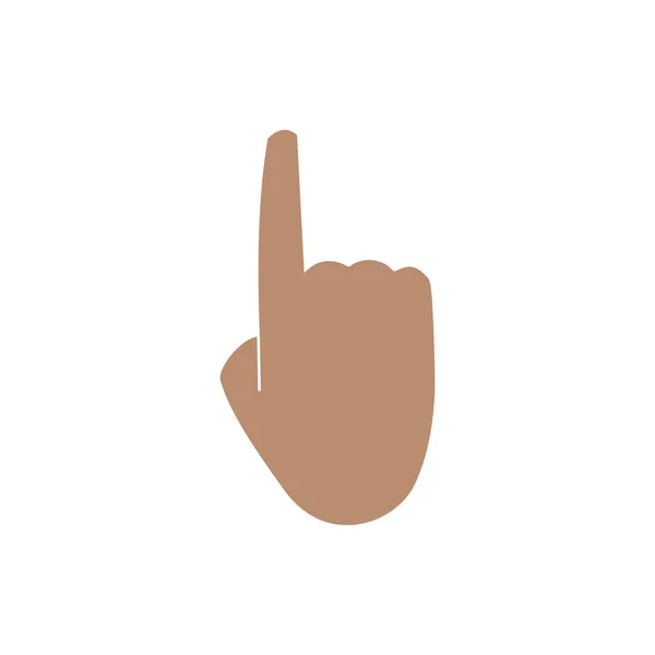 Mani Gesto Emoji Indice Rivolto Verso Alto Illustrazione Del Vettore — Vettoriale Stock