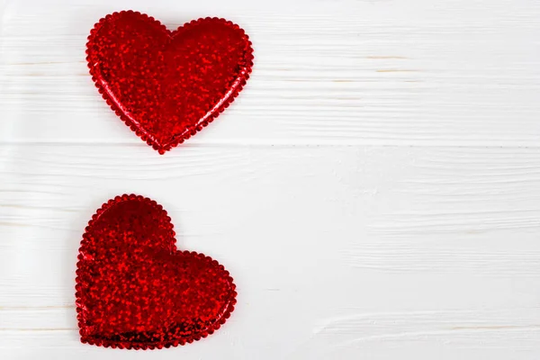 Rode harten. Valentijnsdag — Stockfoto