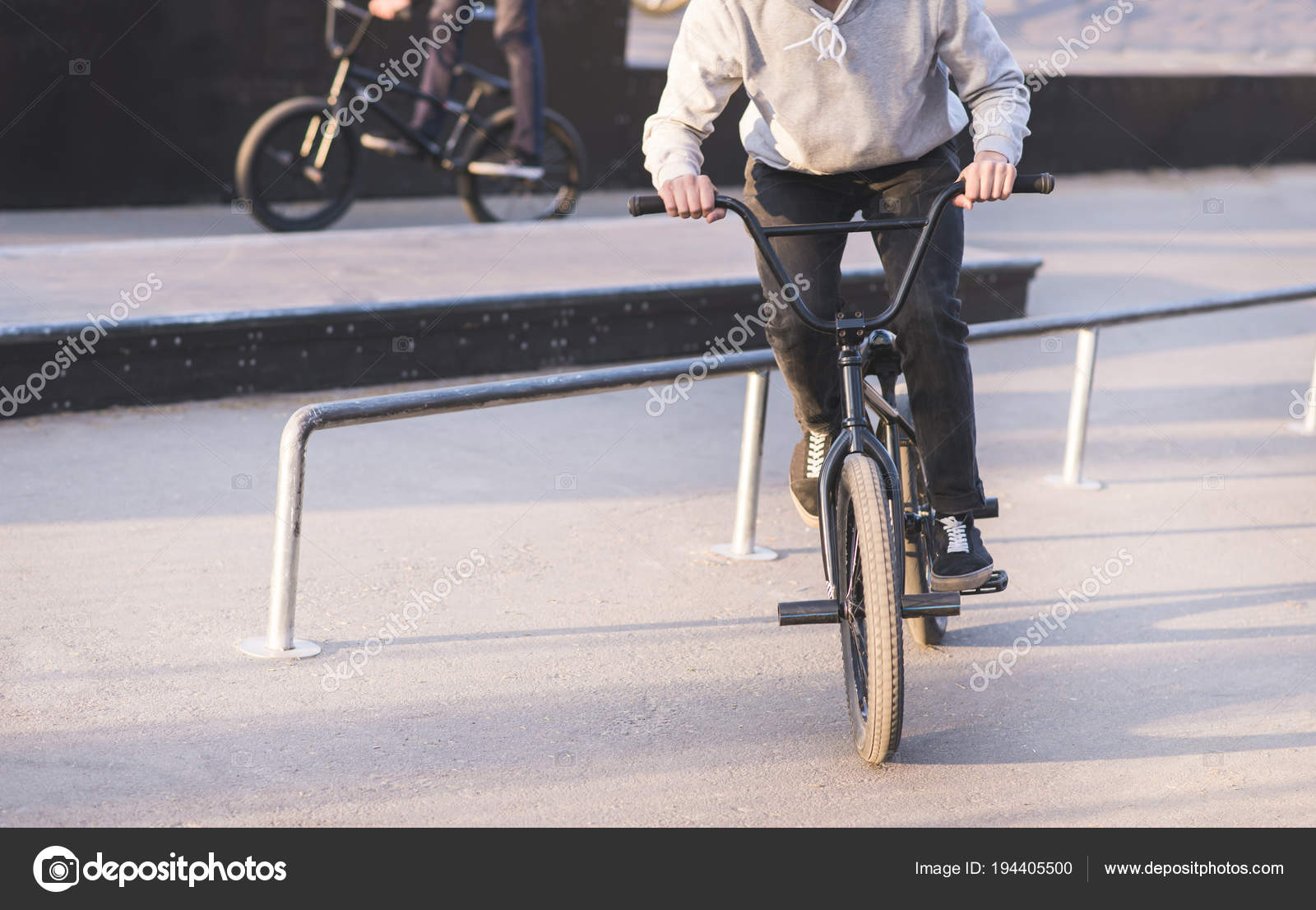 riding a bmx