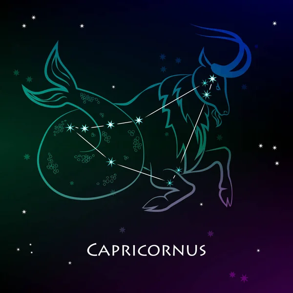 Capricorne signe du zodiaque — Image vectorielle