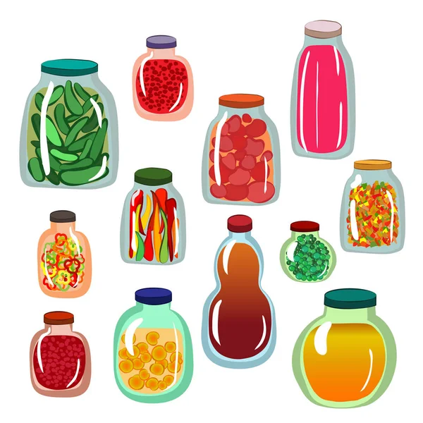 Conjunto de iconos Pickles — Vector de stock