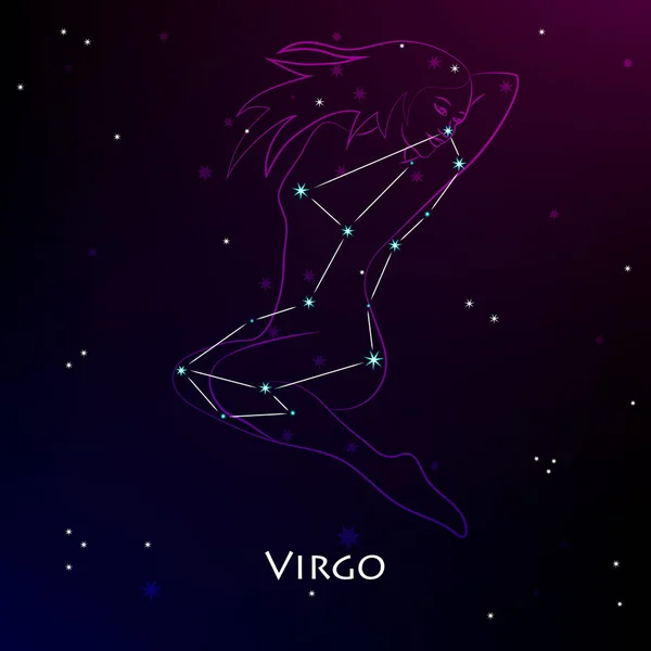 Vergine segno zodiacale — Vettoriale Stock