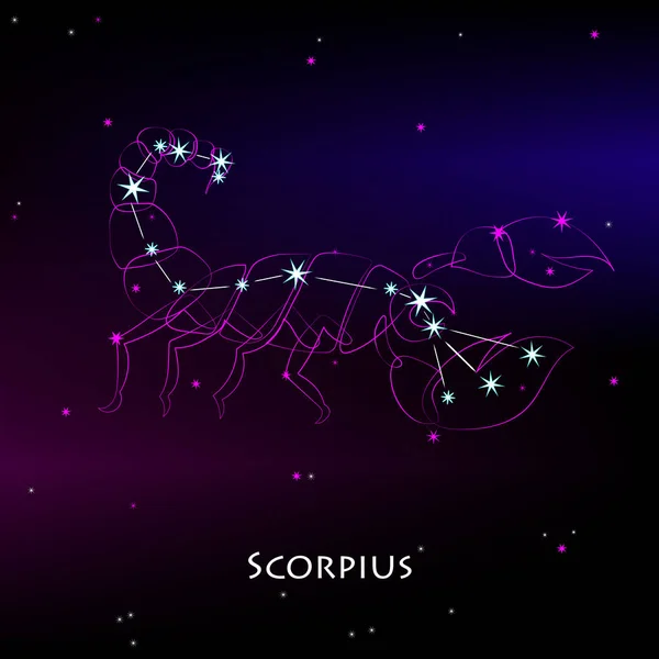 Constellation du scorpion du zodiaque — Image vectorielle