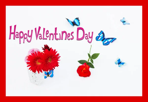 Happy Valentine's Day, Valentine's Day Greetings Card Design, Valentine's Day Concept, — Stock Photo, Image