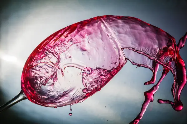 Spray colored water in a glass — Stock Photo, Image