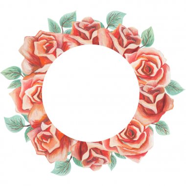 Suluboya çiçek tebrik kartı. Suluboya çiçek buketi. Dekoratif çerçeve çiçek. Beyaz arka plan üzerinde izole.