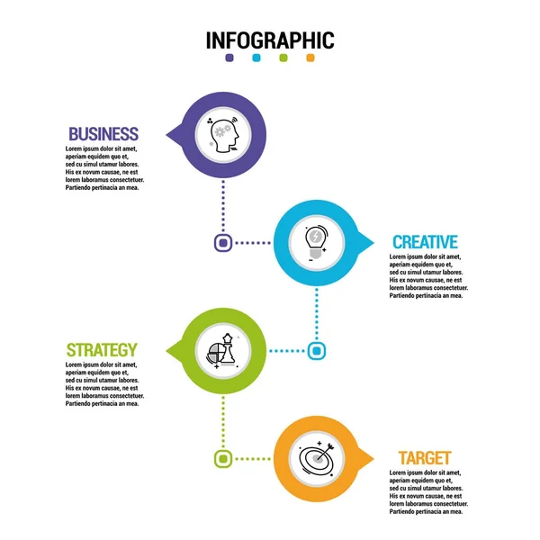 Präsentation Geschäftsinfografik Vorlage. Vektorillustration. — Stockvektor