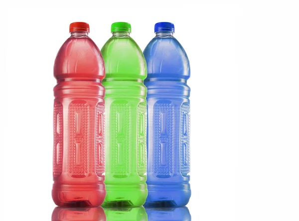 Bottles with three basic screen colors RGB — Stock Photo, Image