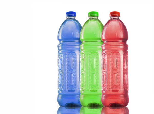 Bottles with three basic screen colors RGB — Stock Photo, Image