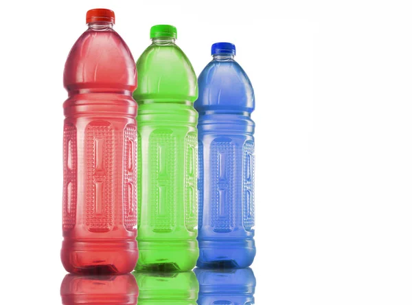 Bottles with three basic screen colors RGB — Stock Photo, Image