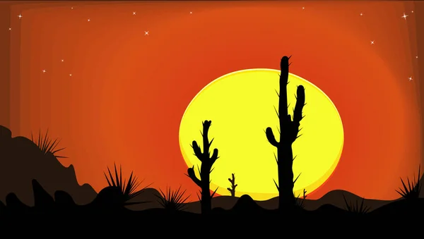 Pôr do sol brilhante no México — Vetor de Stock