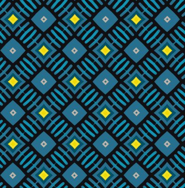 Mavi arkaplanda kusursuz geometrik desen.