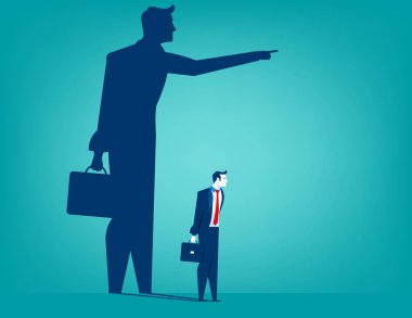 Onu işaret eden işadamı gölge