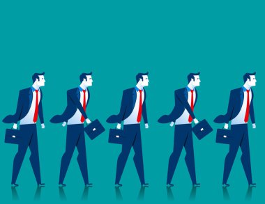 Ekip çalışması. İşadamları yürüyüş