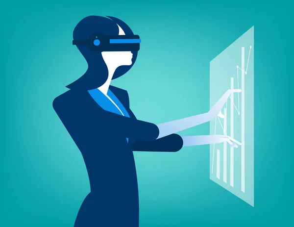 Empresarias con innovación en realidad virtual — Archivo Imágenes Vectoriales