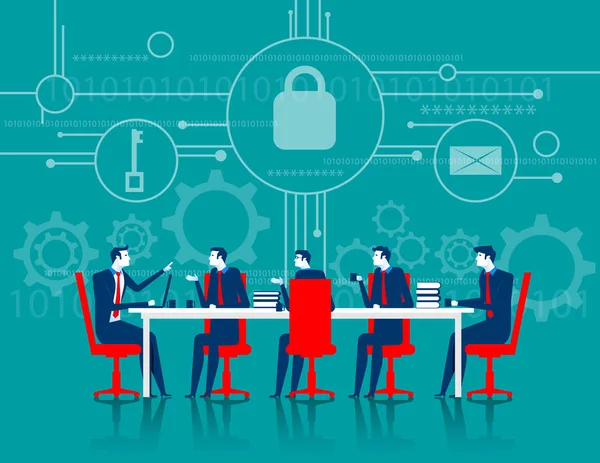 Cybersecurity. İş toplantı güvenlik