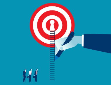 El çizmek yolu işadamı için başarı için