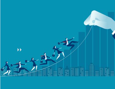 Hedef doğru yukarı işadamı