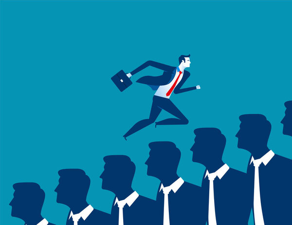 Бизнесмен, сбивающий других бизнесменов
