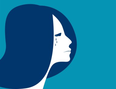 İş kadını ağlıyor, depresif kadın, kavram kadın karakter 