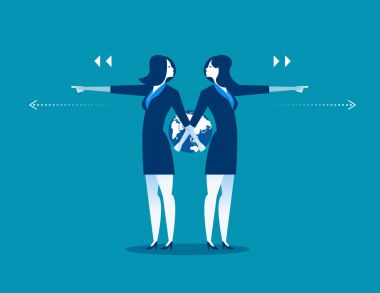 İşkadını lideri farklı yönde bastırıyor. Kavram busine