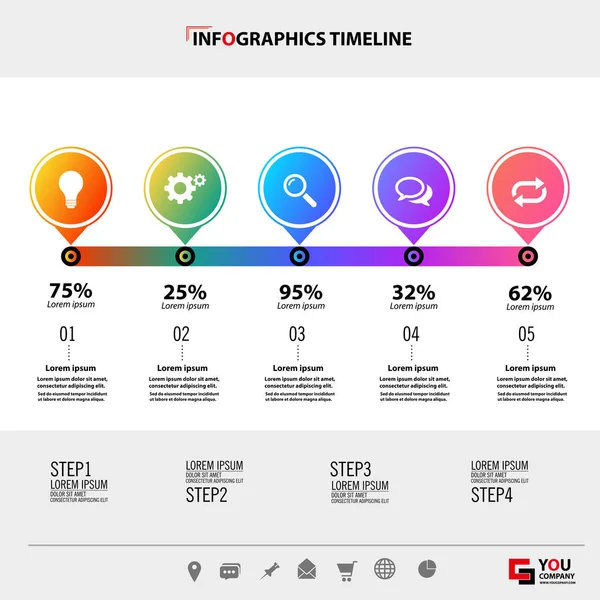 Infographic sjabloon. Begrip bedrijf illustratie. Vector — Stockvector