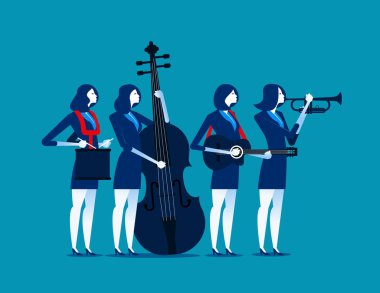 Grup. İş takım rahatla. Kavram iş vektör illustrat