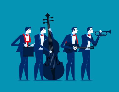 Grup. İş takım rahatla. Kavram iş vektör illustrat