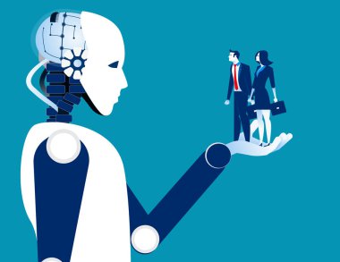 Robot el insan işinde. Kavram robot ve otomasyon vec