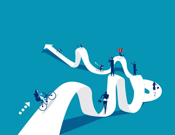 Talimatları olan yeni çalışanlar. İş vektörü illüstratını kavra