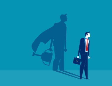 İş adamı ve başarılı bir vizyon. Konsept iş ve