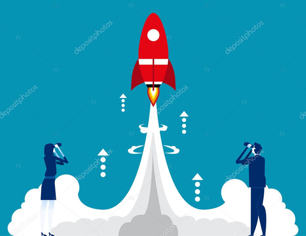 People and start up. Concept business vector illustration, Physi