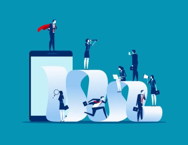 Her gün yapılacak program ve görevler. Kavramsal iş vektörü illus