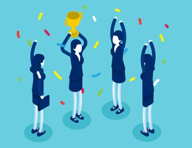 İşletme lideri takımı başarılı. Girişim izometini kavramsallaştır