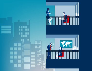 Business people with working life in the city. Concept business 