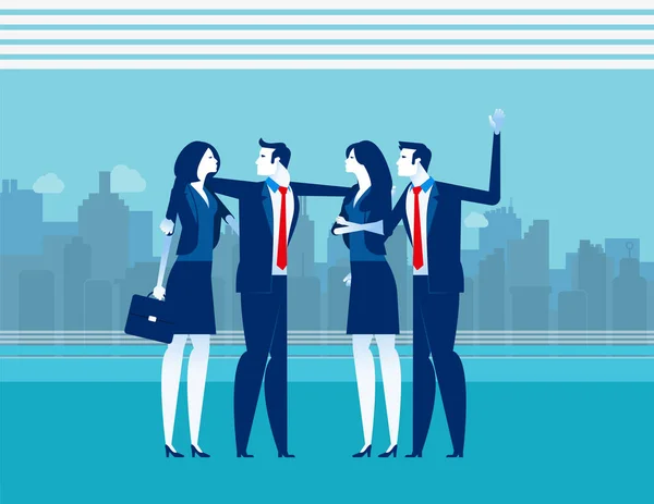 Bürokollege Konzept Geschäftsvektordarstellung Teamarbeit Arbeitsplatz Gemeinsam — Stockvektor