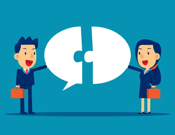 Business Communication Speech Bubble Concept Business Creation Ideas Vector Illustration — 스톡 벡터